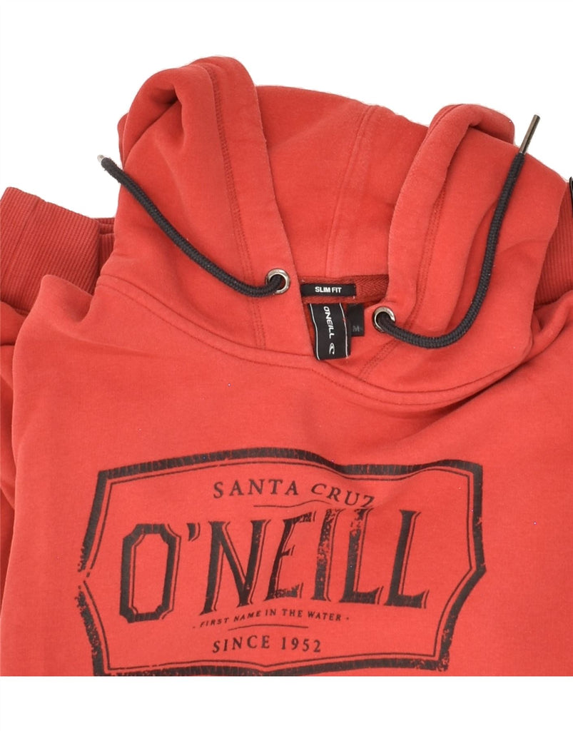 O'NEILL Mens Slim Fit Graphic Hoodie Jumper Medium Red Cotton | Vintage O'Neill | Thrift | Second-Hand O'Neill | Used Clothing | Messina Hembry 