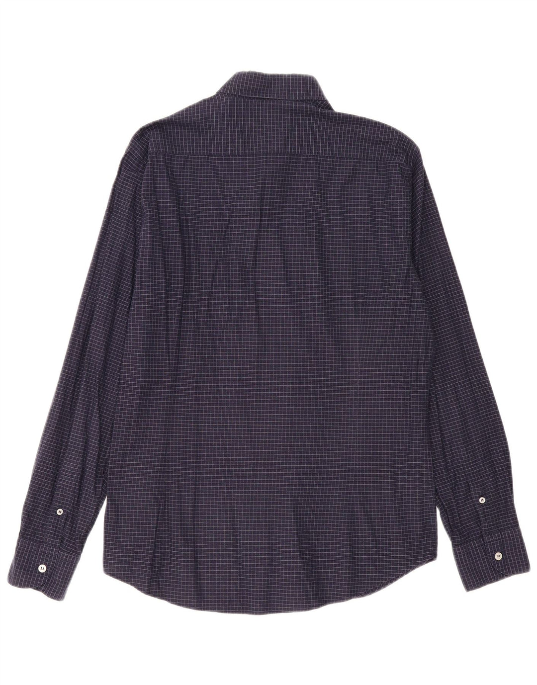 MASSIMO DUTTI Mens Shirt Medium Navy Blue Check