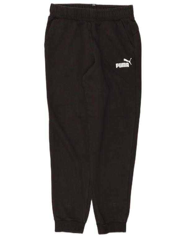 Puma Girls Tracksuit Trousers Joggers 13-14 Years Black Cotton