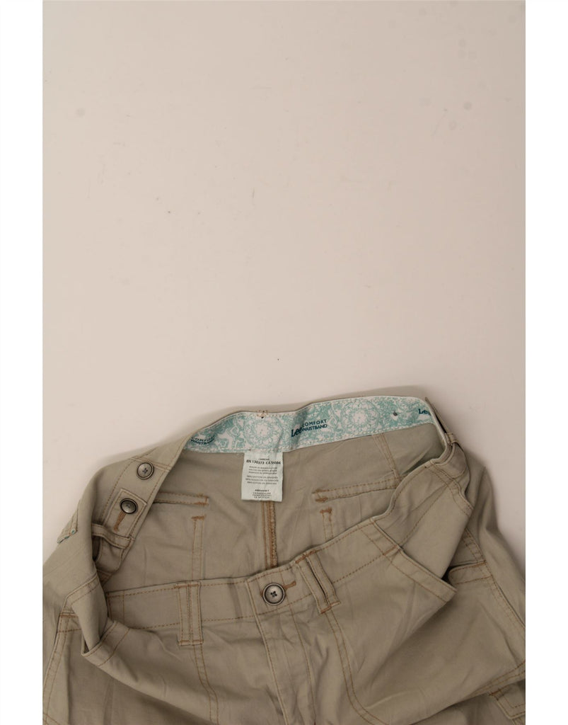 LEE Womens Straight Capri Trousers US 14 XL W36 L20 Grey Cotton Vintage Lee and Second-Hand Lee from Messina Hembry 