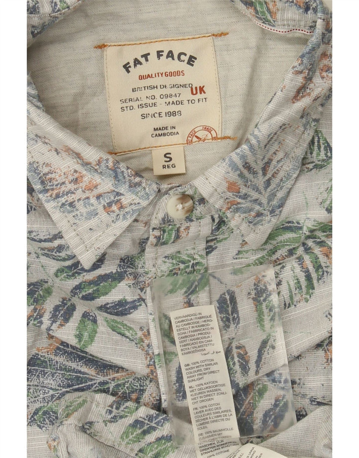 Fat Face Mens Short Sleeve Shirt Small Multicoloured Floral Cotton