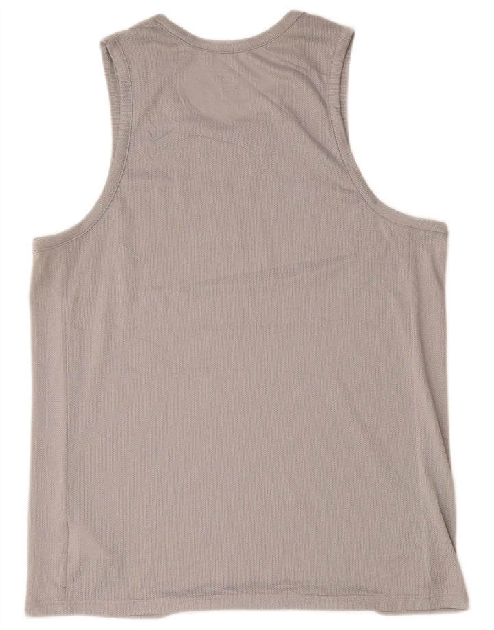 Nike Mens Dri Fit Graphic Vest Top Large Grey Polyester