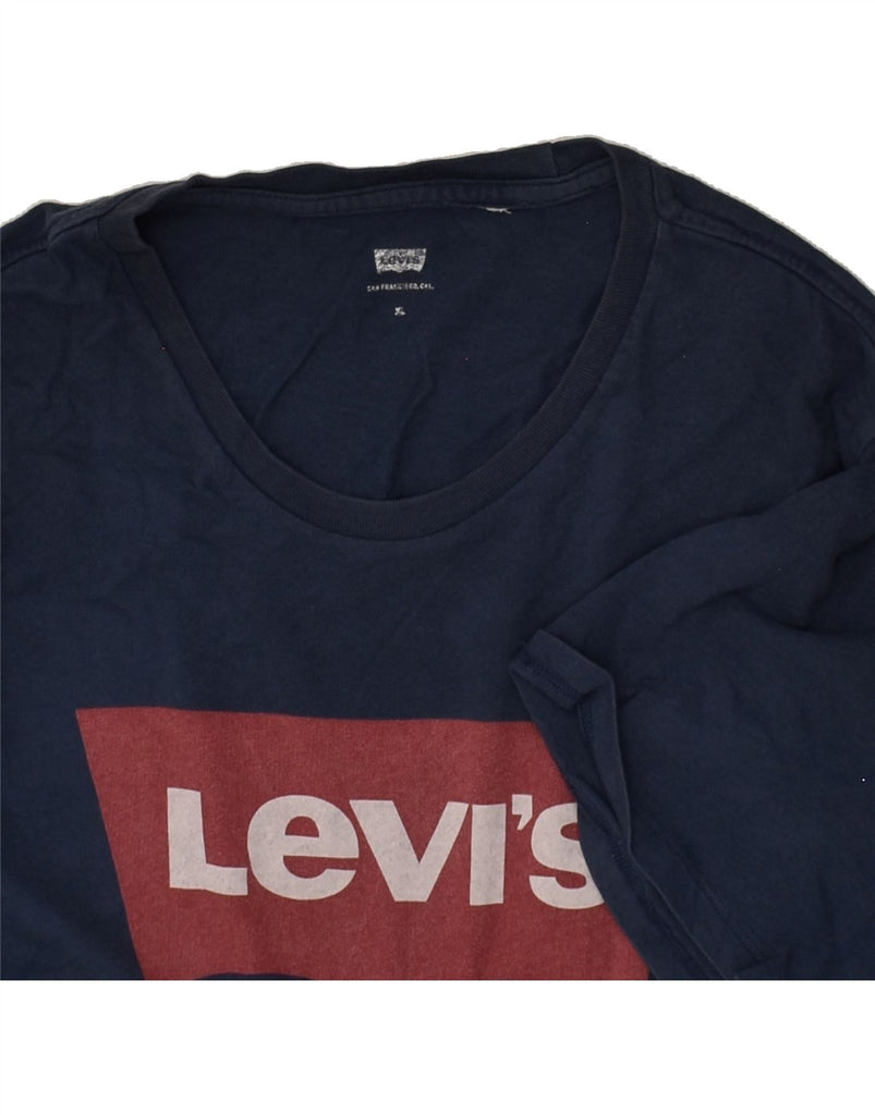 LEVI'S Mens Graphic T-Shirt Top XL Navy Blue Cotton | Vintage Levi's | Thrift | Second-Hand Levi's | Used Clothing | Messina Hembry 