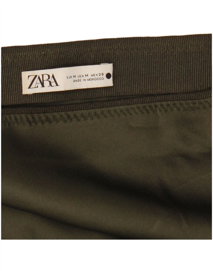 Zara Womens High Waist Maxi Skirt Medium W28  Khaki
