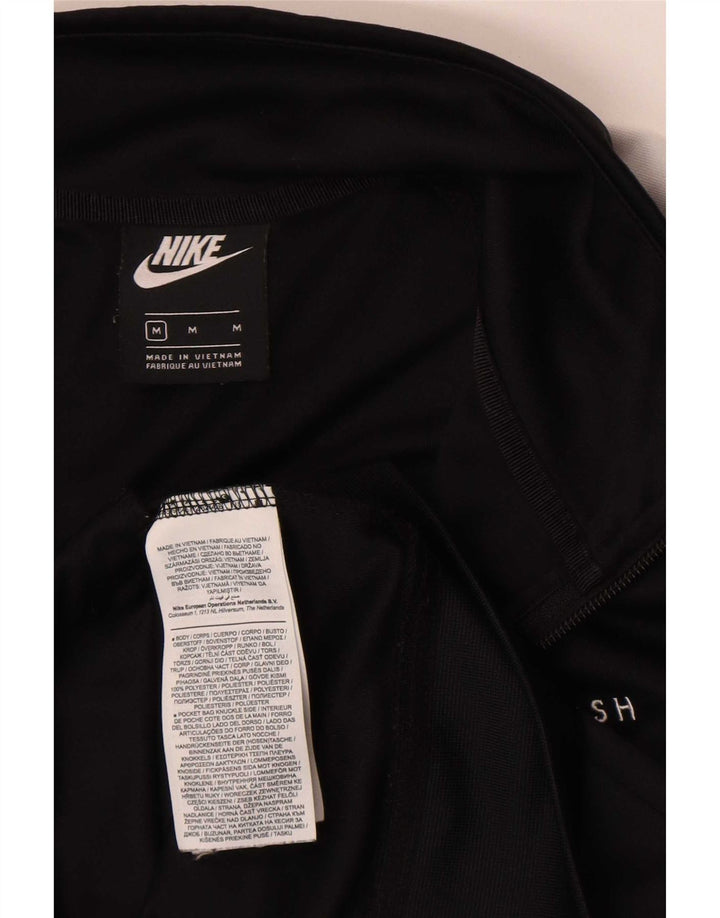 Nike Mens Swoosh Graphic Tracksuit Top Jacket Medium Black Colourblock