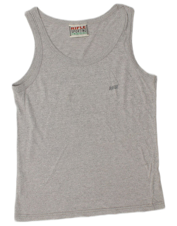 RIFLE Mens Vest Top Small Grey