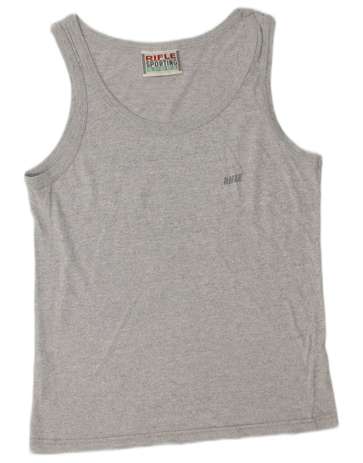 RIFLE Mens Vest Top Small Grey
