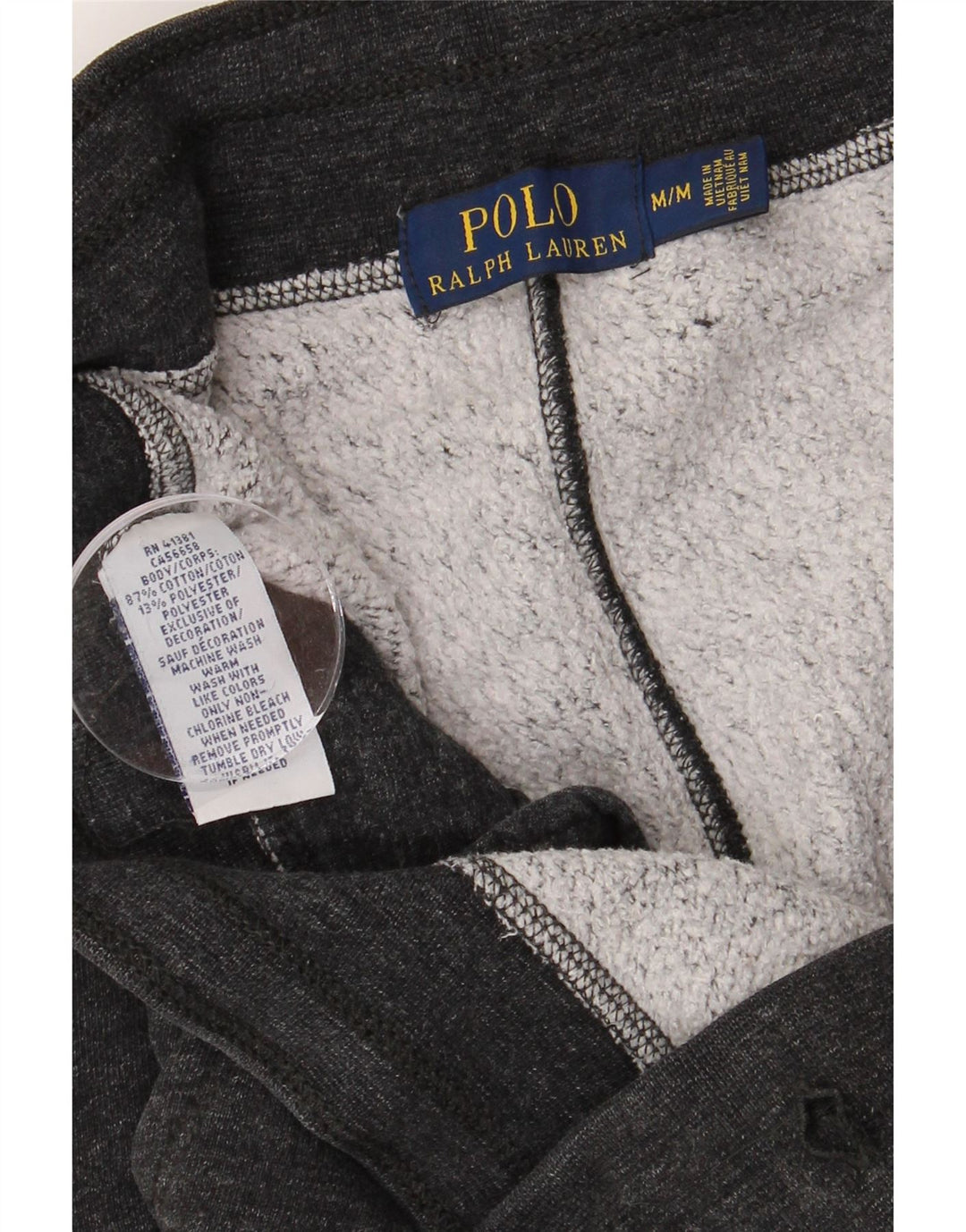 POLO RALPH LAUREN Mens Tracksuit Trousers Medium  Grey Flecked Cotton