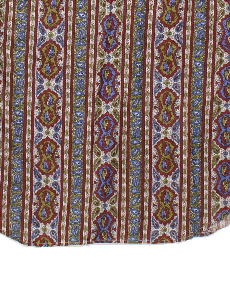 VINTAGE Mens Short Sleeve Shirt Medium Multicoloured Paisley Cotton Vintage Vintage and Second-Hand Vintage from Messina Hembry 