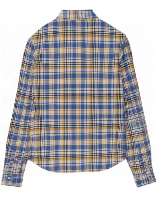 Lee Mens Flannel Shirt Medium Blue Check Cotton
