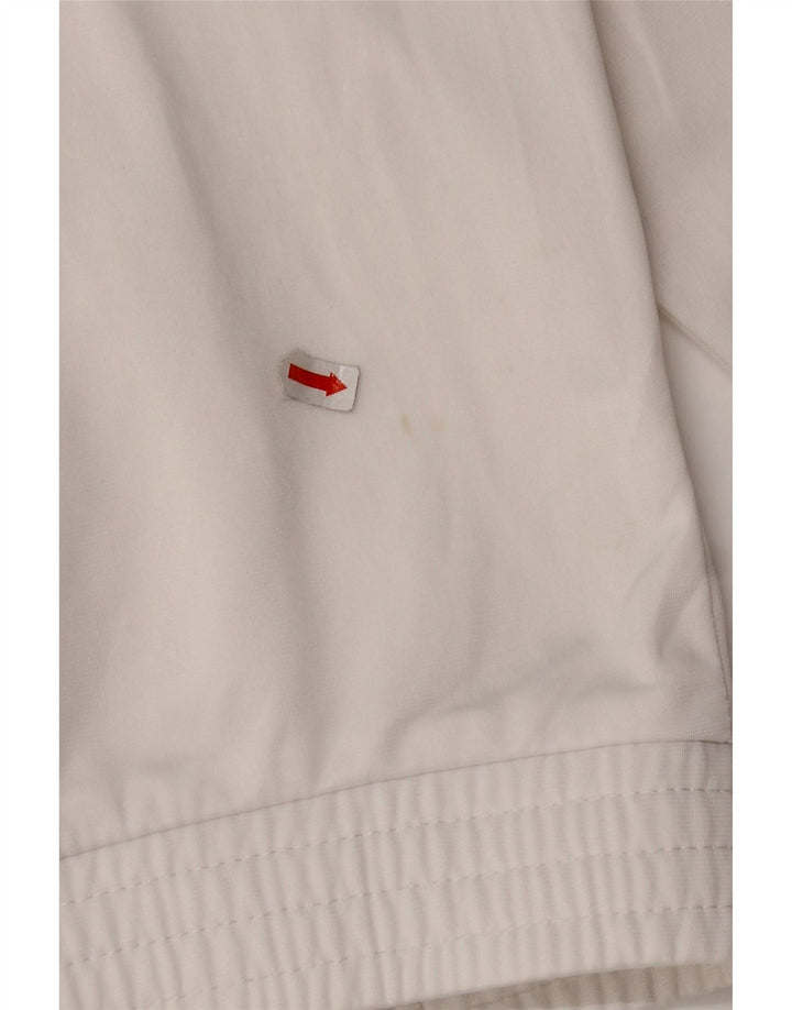 ASICS Mens Graphic Tracksuit Top Jacket Medium White Colourblock Polyester