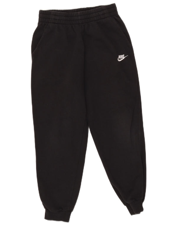 NIKE Boys Tracksuit Trousers Joggers 12-13 Years Large Black Cotton