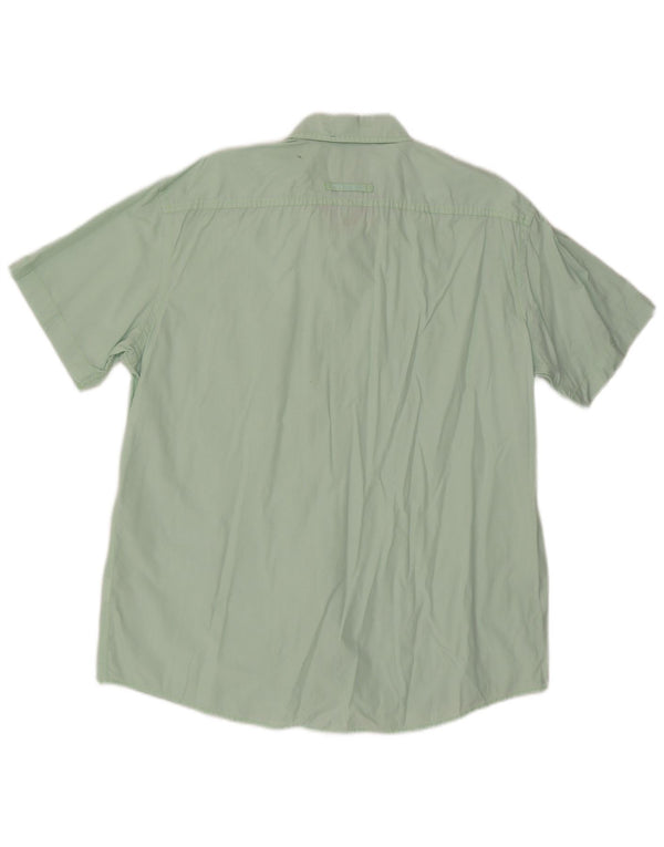 Camel Active Mens Short Sleeve Regular Fit Shirt XL Green Cotton