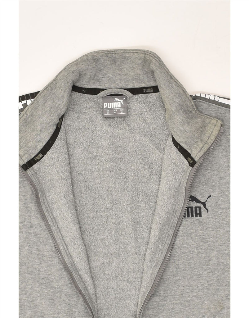 PUMA Mens Tracksuit Top Jacket Medium Grey Cotton | Vintage Puma | Thrift | Second-Hand Puma | Used Clothing | Messina Hembry 