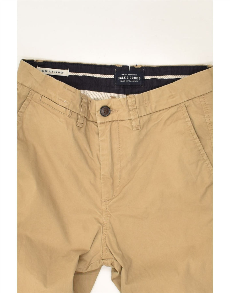 JACK & JONES Mens Skinny Chino Trousers W27 L32 Brown Cotton | Vintage Jack & Jones | Thrift | Second-Hand Jack & Jones | Used Clothing | Messina Hembry 