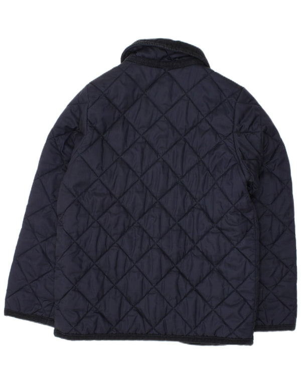 BENETTON Boys Quilted Jacket 4-5 Years XS  Navy Blue Polyamide