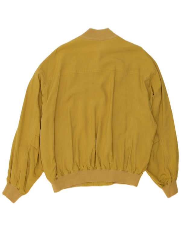 Vintage Mens Bomber Jacket IT 52 XL Yellow