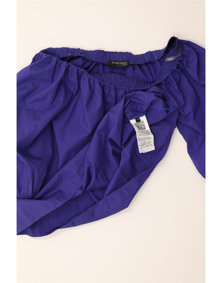 GUESS Womens Blouse Top IT 44 Medium Purple Cotton Vintage Guess and Second-Hand Guess from Messina Hembry 