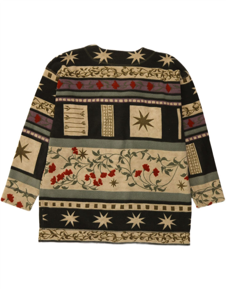 Etirel Womens Oversized Fleece Jumper UK 14 Medium Multicoloured Fair Isle