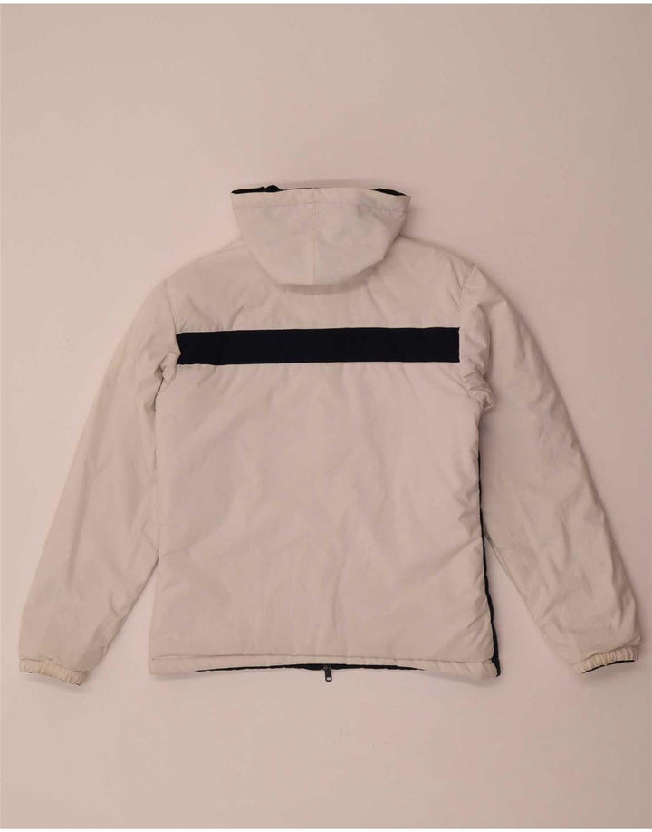Nike Womens Hooded Reversible Jacket UK 10/12 Medium Navy Blue Colourblock