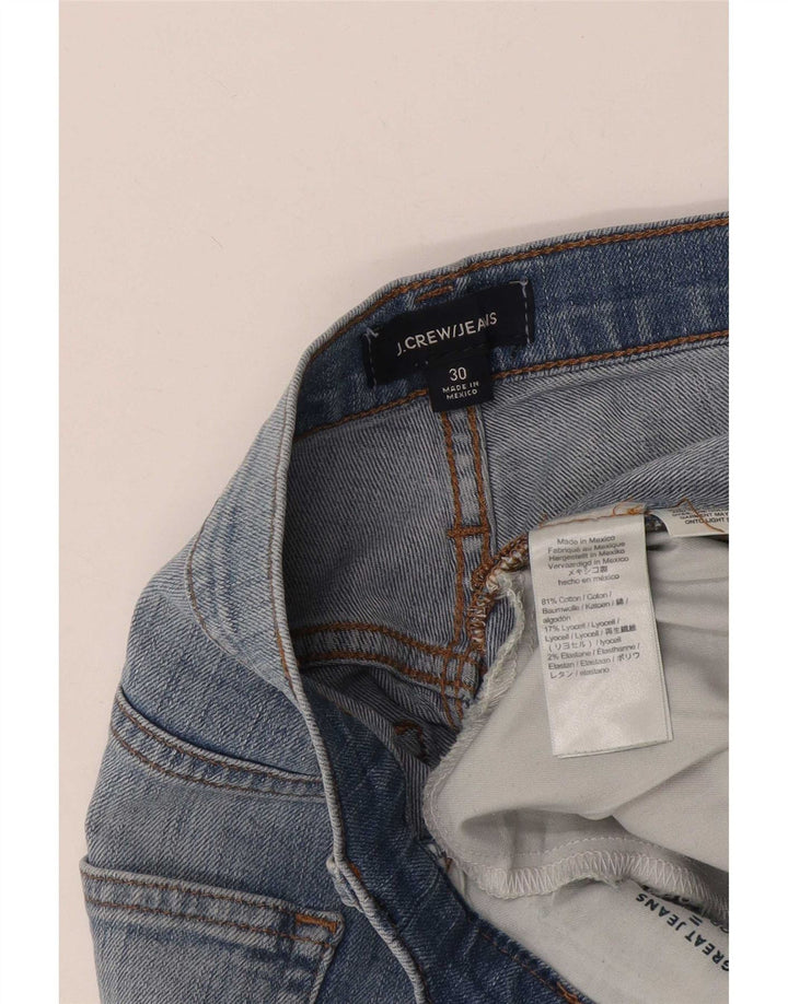 J. Crew Womens High Waist Distressed Denim Shorts W30 Medium Blue Cotton