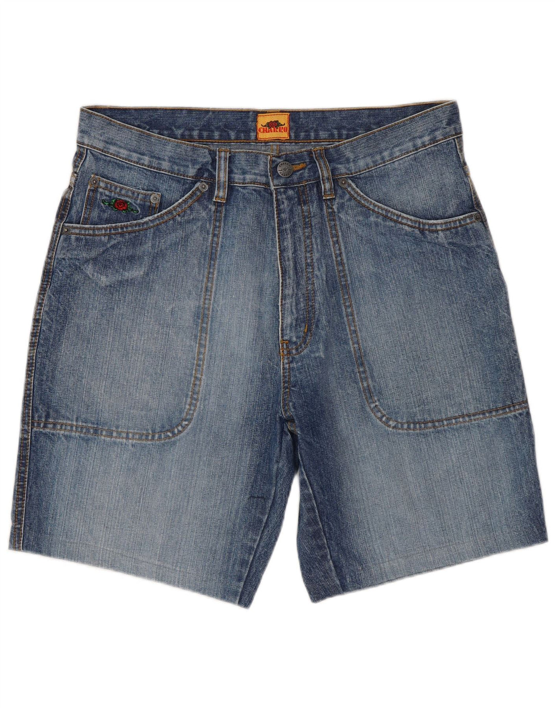 Charro Mens Denim Shorts IT 48 Medium W32 Blue Cotton