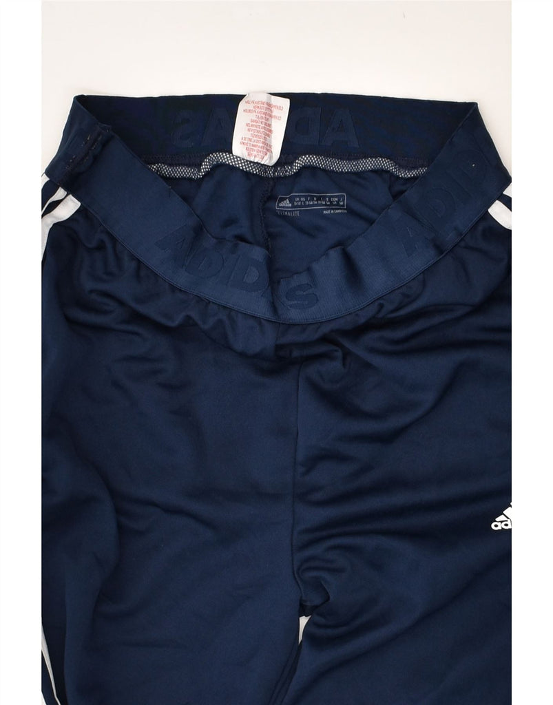 ADIDAS Boys Tracksuit Trousers 13-14 Years Navy Blue Polyester | Vintage Adidas | Thrift | Second-Hand Adidas | Used Clothing | Messina Hembry 