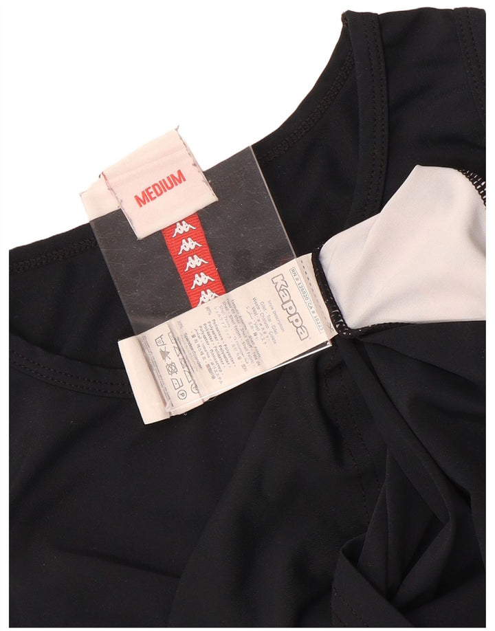Kappa Womens Crop Graphic Vest Top UK 12 Medium Black