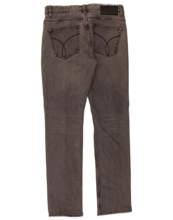 Calvin Klein Mens Slim Jeans W31 L30 Grey Cotton