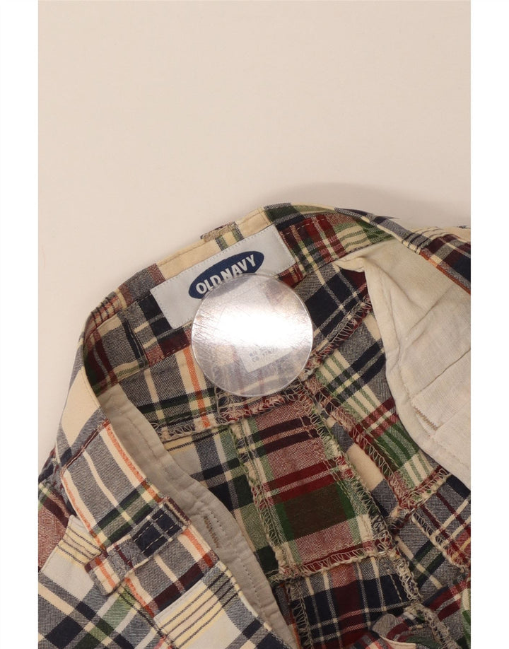 Old Navy Mens Chino Shorts W30 Medium Multicoloured Check Cotton