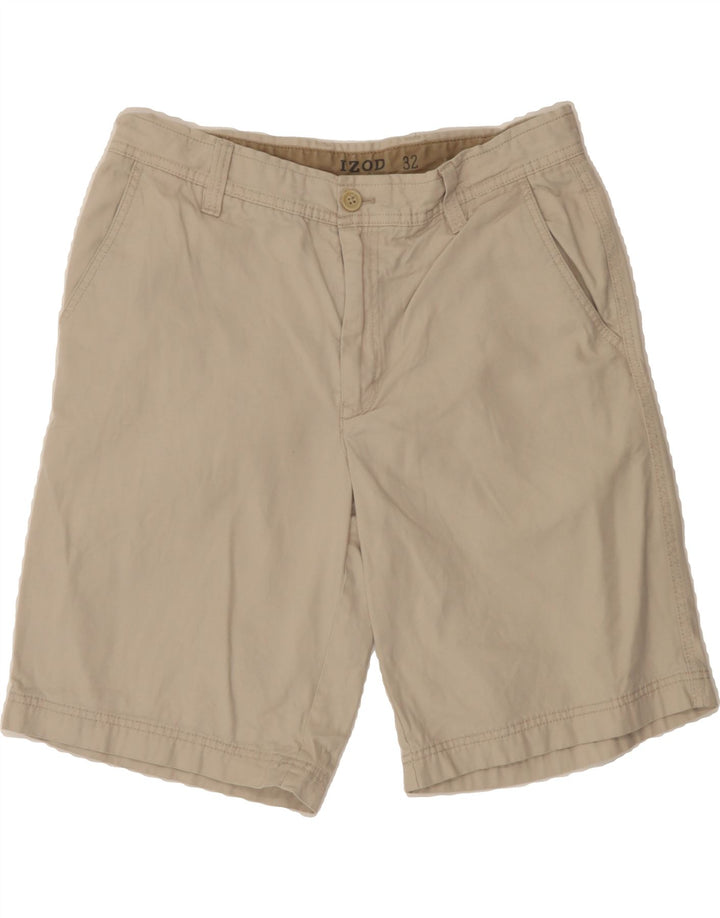 IZOD Mens Salt Water Chino Shorts W32 Medium Beige Cotton Vintage Izod and Second-Hand Izod from Messina Hembry 