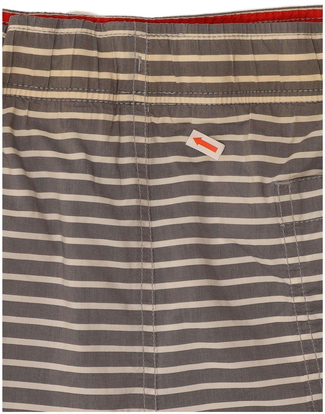 Tommy Hilfiger Mens Swimming Shorts Large Grey Striped Cotton