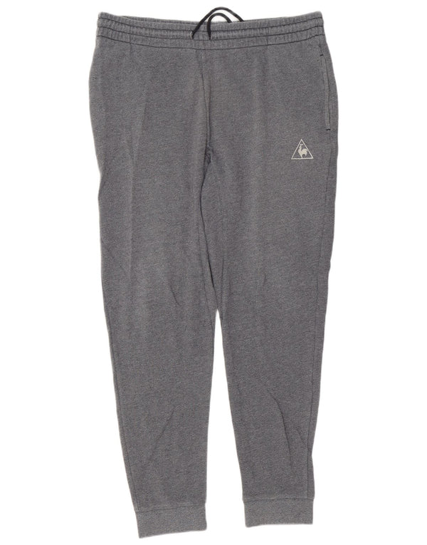 Le Coq Sportif Mens Tracksuit Trousers Joggers XL Grey Flecked Cotton
