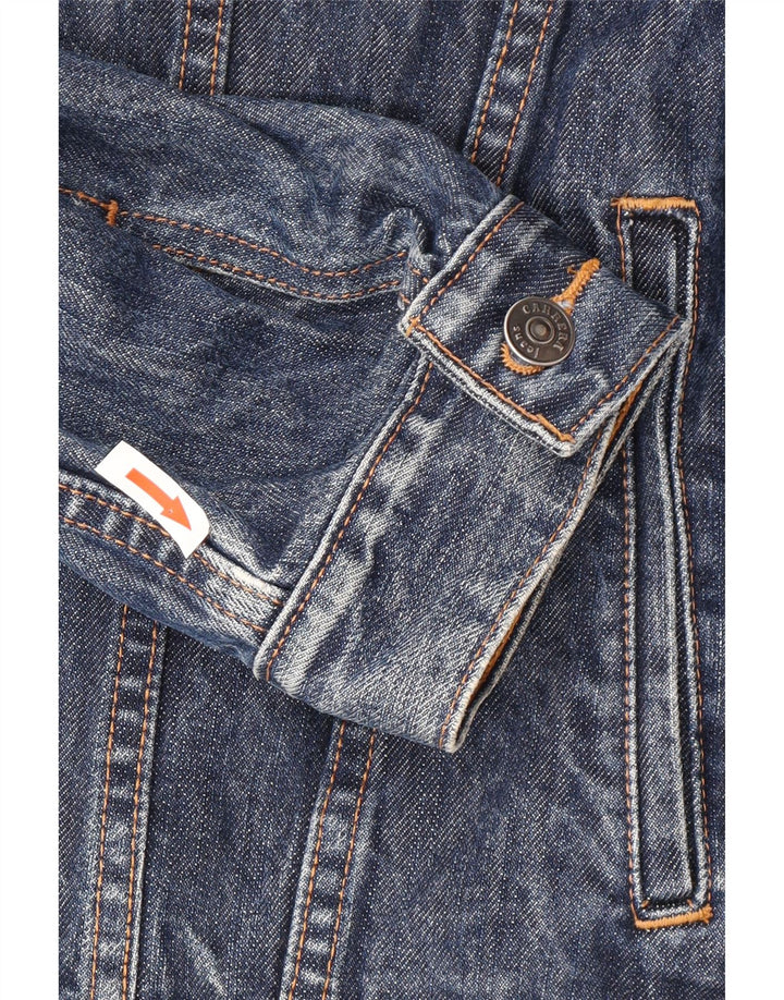 Carrera Mens Denim Jacket UK 42 XL Navy Blue Cotton