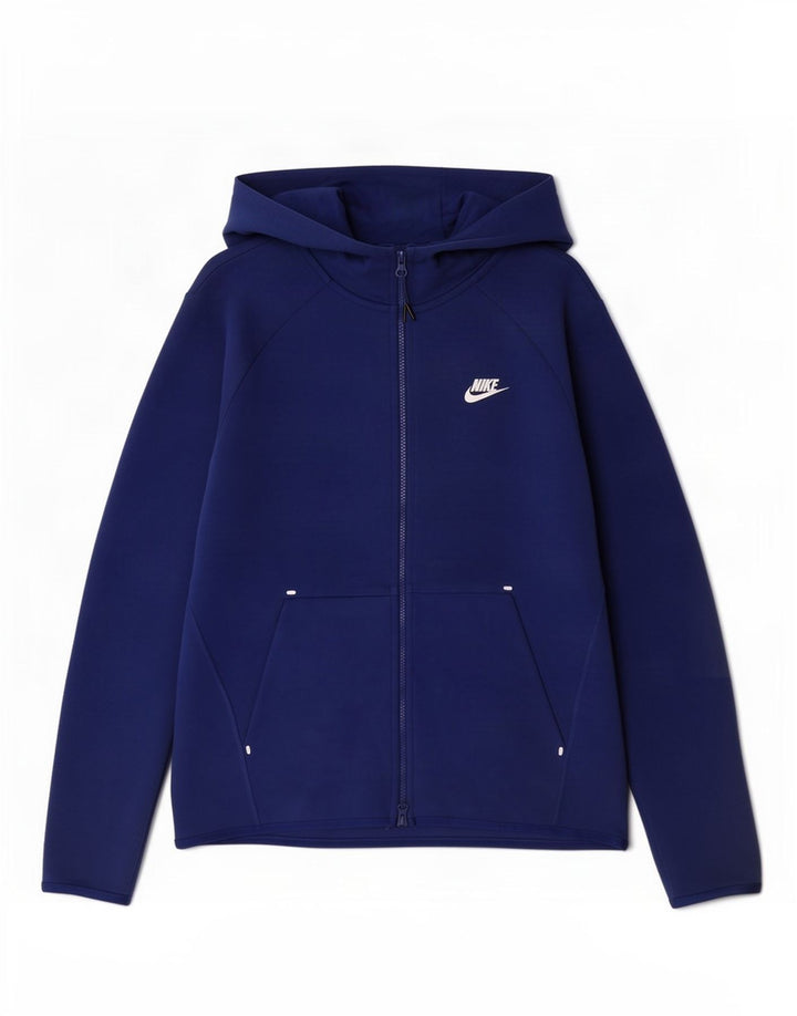 Nike Mens Zip Hoodie Sweater Medium Blue Cotton