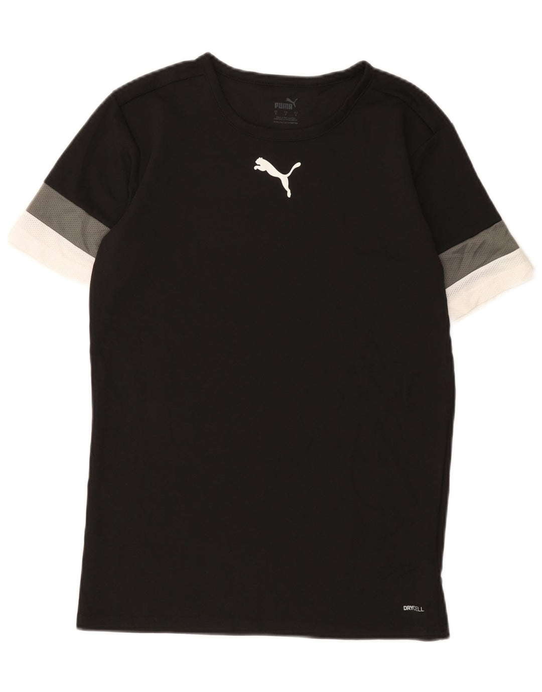 Puma Mens T-Shirt Top Small Black Colourblock Polyester