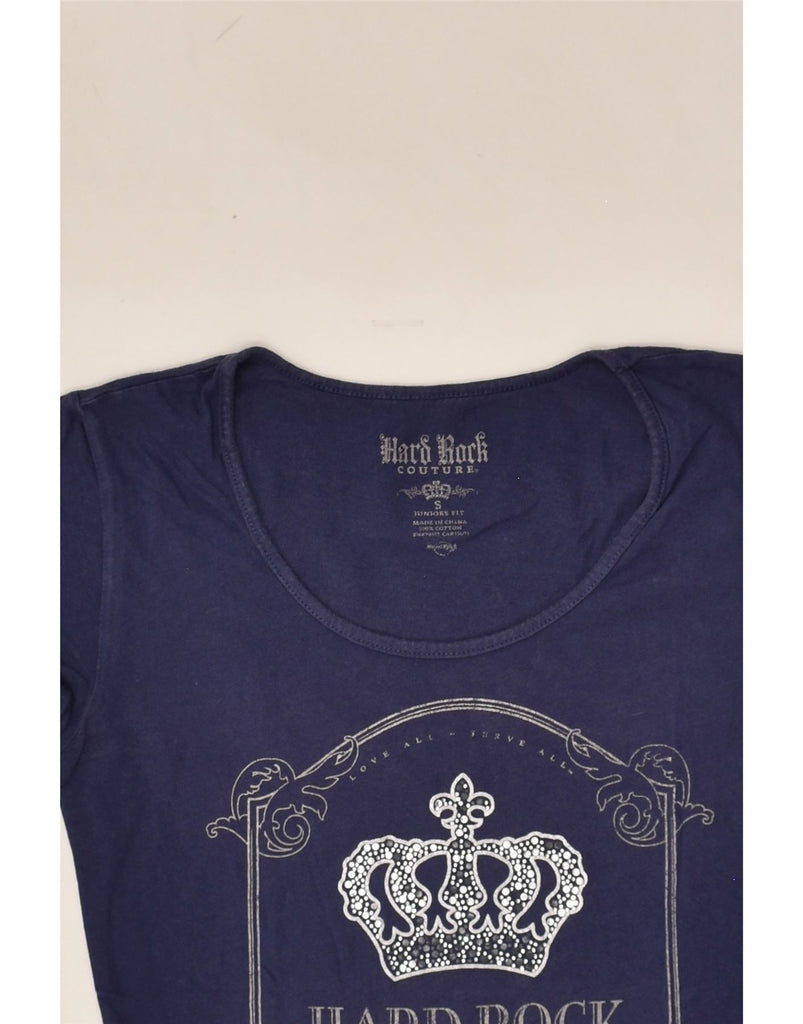 HARD ROCK CAFE Girls Dubai Graphic T-Shirt Top 9-10 Years Small Navy Blue | Vintage Hard Rock Cafe | Thrift | Second-Hand Hard Rock Cafe | Used Clothing | Messina Hembry 