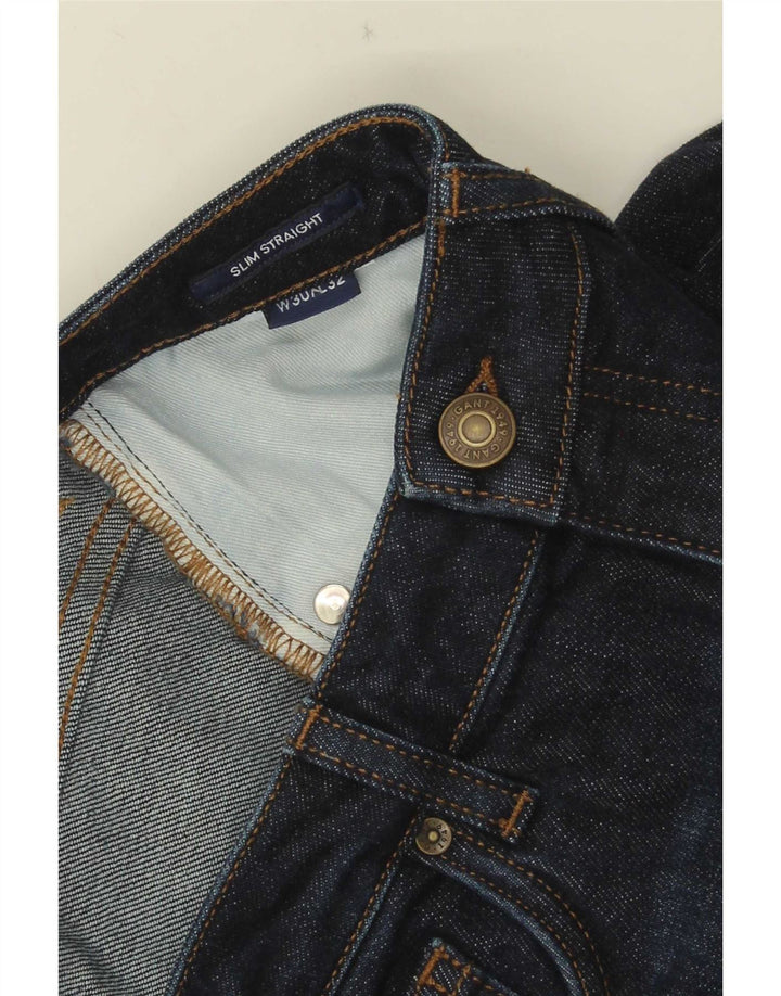 Gant Mens Slim Straight Jeans W30 L32 Navy Blue