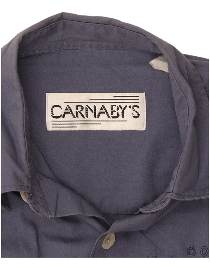 CARNABY'S Mens Graphic Shirt Large Navy Blue