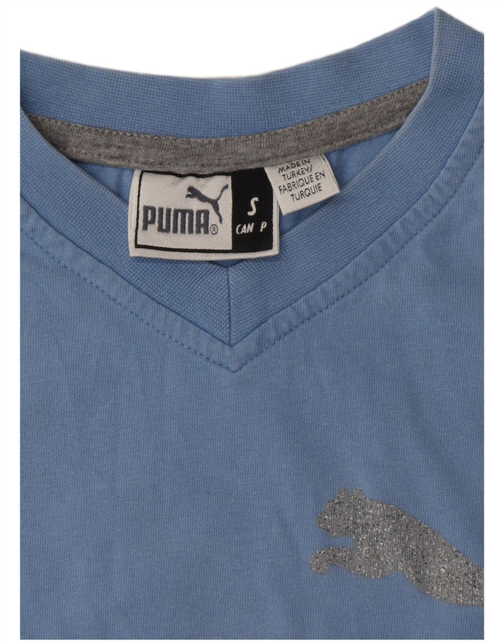 PUMA Mens Graphic T-Shirt Top Small Blue