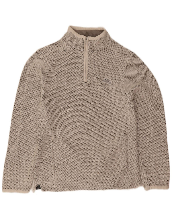 Weird Fish Mens Zip Neck Sweatshirt Jumper Small Grey Cotton
