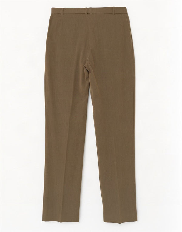 Marks & Spencer Womens Straight Casual Trousers UK 10 Small W28 L29 Khaki