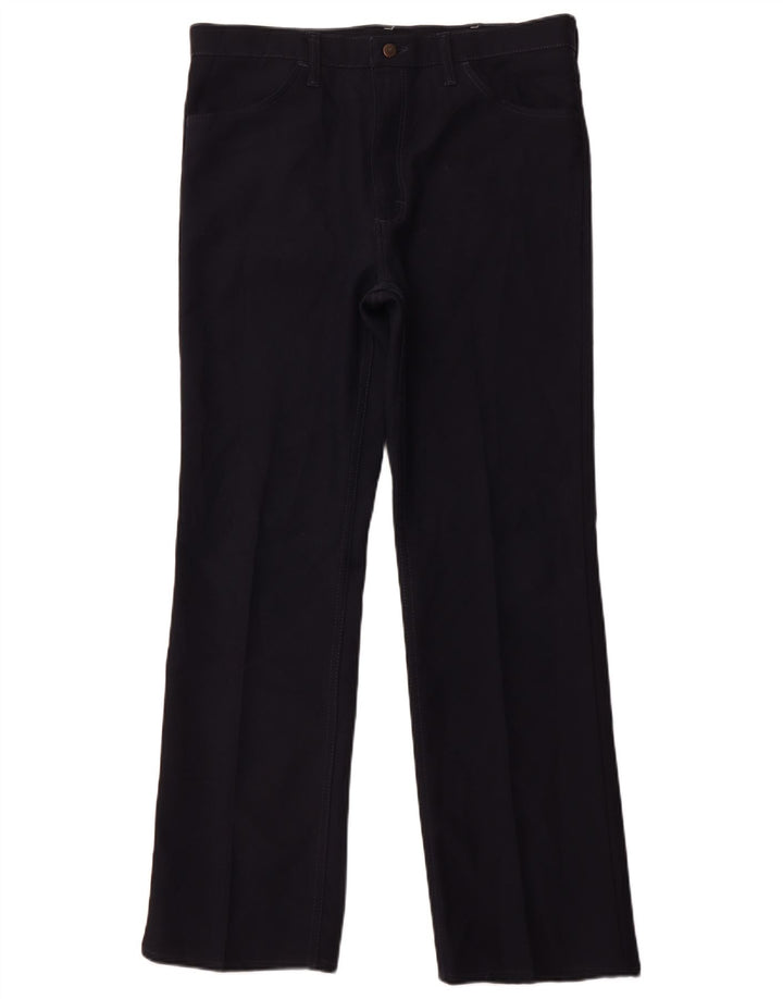 WRANGLER Mens Straight Casual Trousers W36 L32 Navy Blue