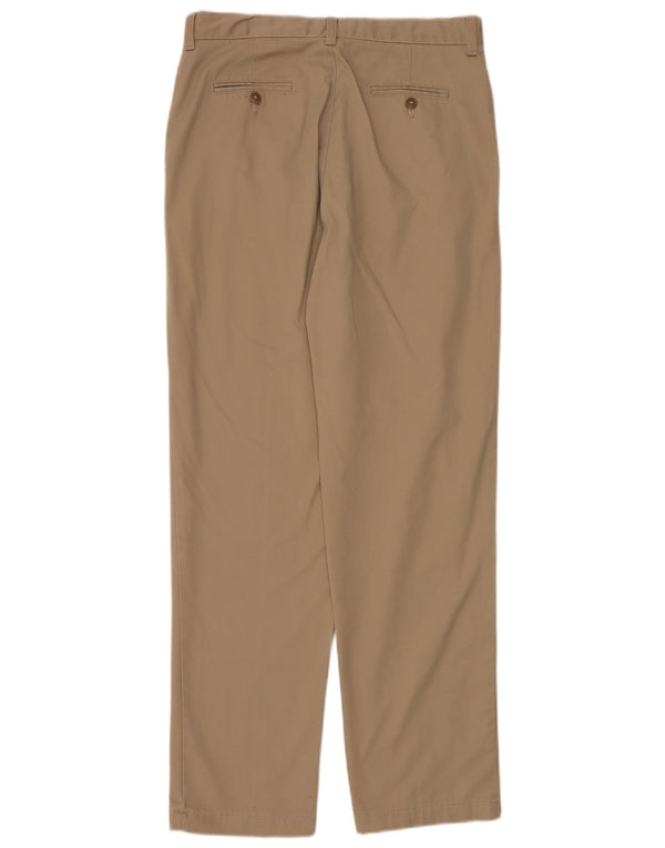 Lands End Boys Straight Chino Trousers 15-16 Years W30 L31 Beige Cotton