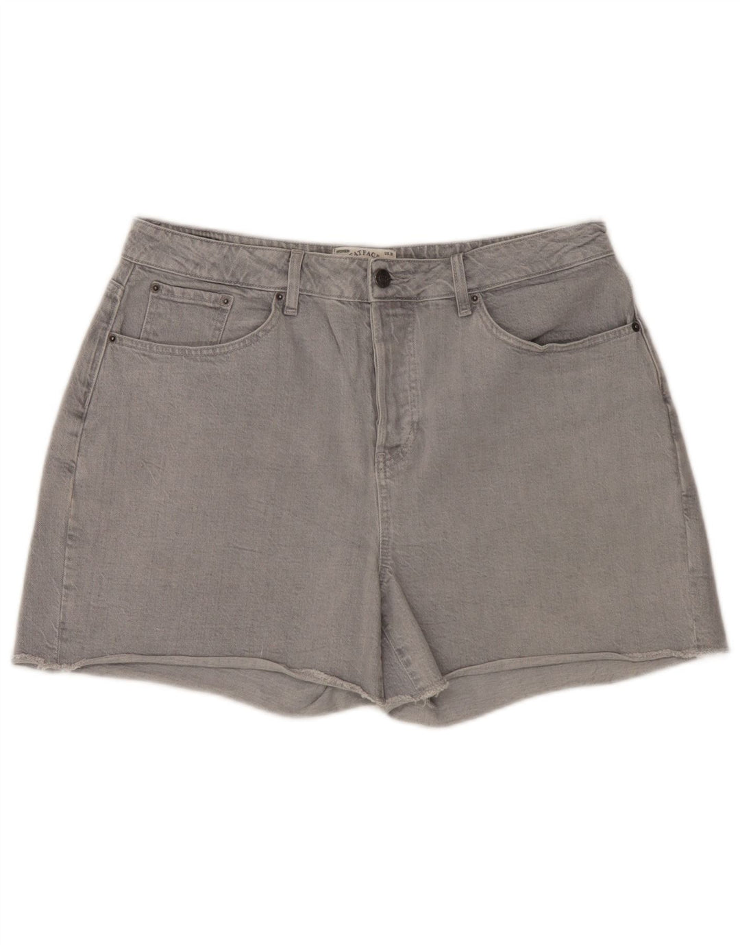 Fat Face Womens Denim Shorts UK 16 Large W36  Grey Cotton
