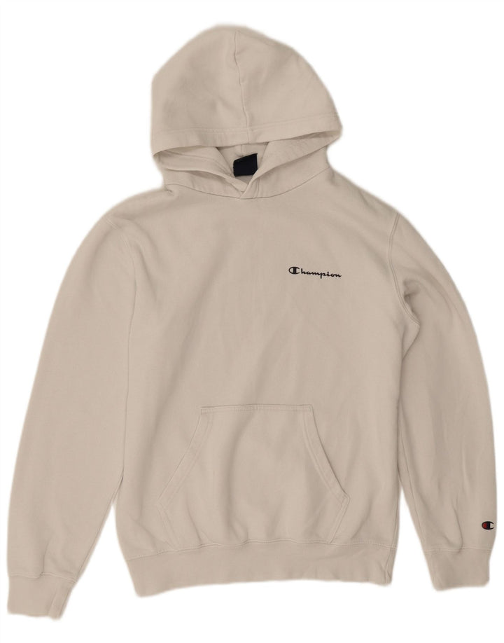 Champion Womens Oversized Hoodie Jumper UK 10 Small White