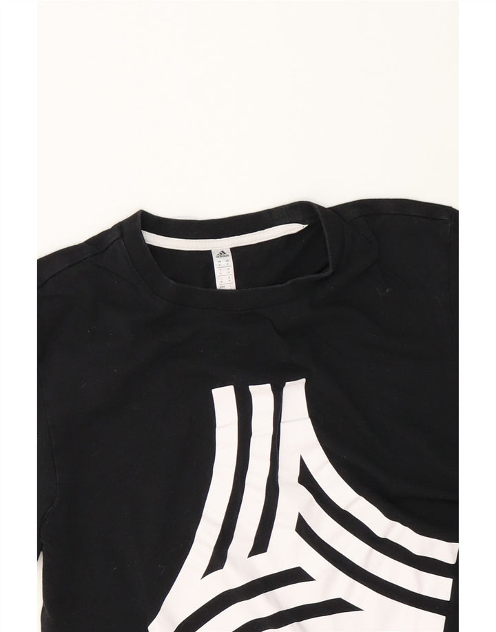 ADIDAS Mens Graphic T-Shirt Top Medium Black Cotton Vintage Adidas and Second-Hand Adidas from Messina Hembry 