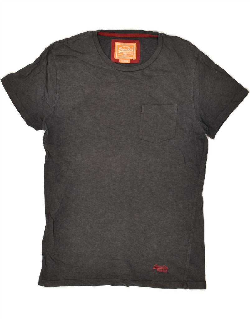 SUPERDRY Mens T-Shirt Top Medium Grey Cotton | Vintage Superdry | Thrift | Second-Hand Superdry | Used Clothing | Messina Hembry 