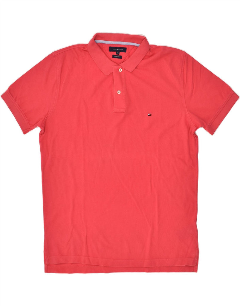 TOMMY HILFIGER Mens Regular Fit Polo Shirt XL Red Cotton | Vintage Tommy Hilfiger | Thrift | Second-Hand Tommy Hilfiger | Used Clothing | Messina Hembry 