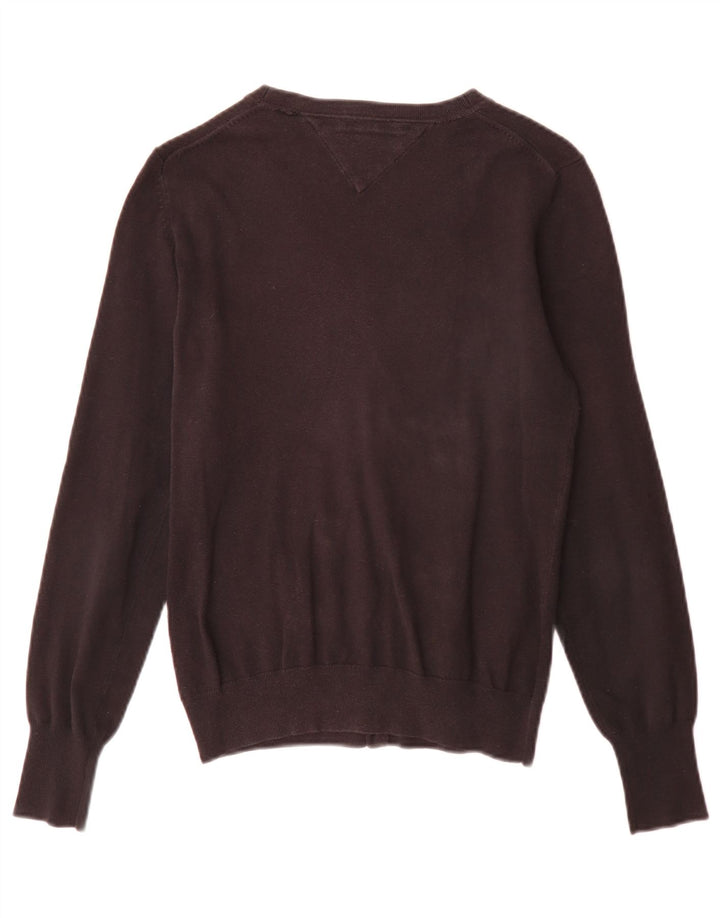 Tommy Hilfiger Womens Cardigan Sweater Medium Black Cotton Classic